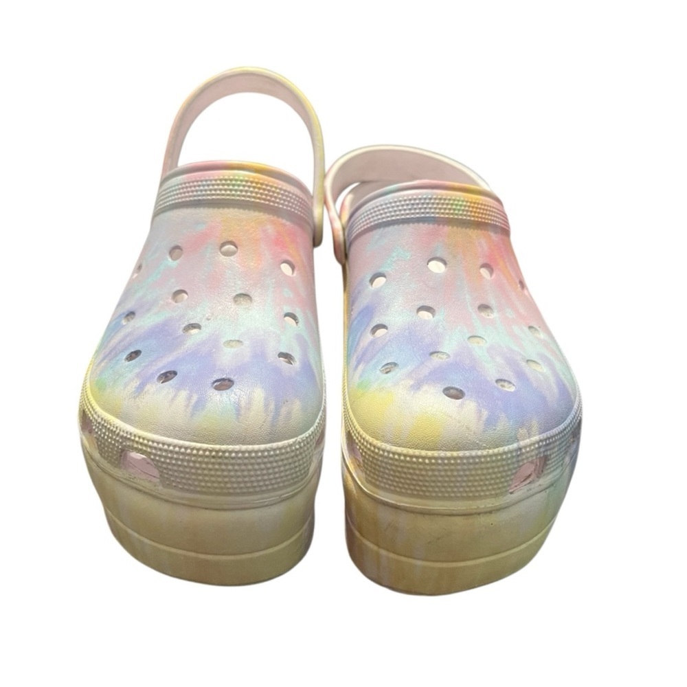 Akira Colorful Tie-Dye Platform Clogs - Picture 3 of 7